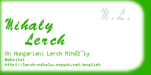 mihaly lerch business card